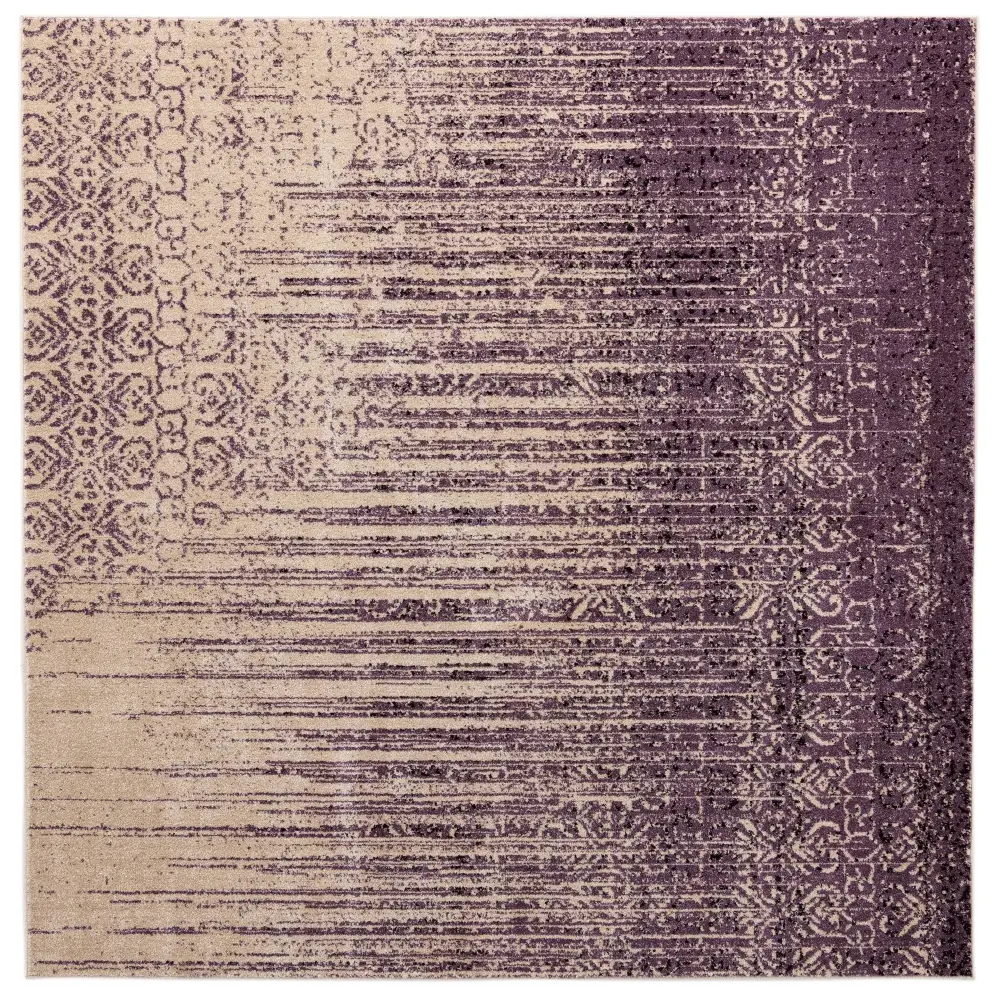 Modern designed ombre rug - Purple / Rectangle / 8 FT SQUARE