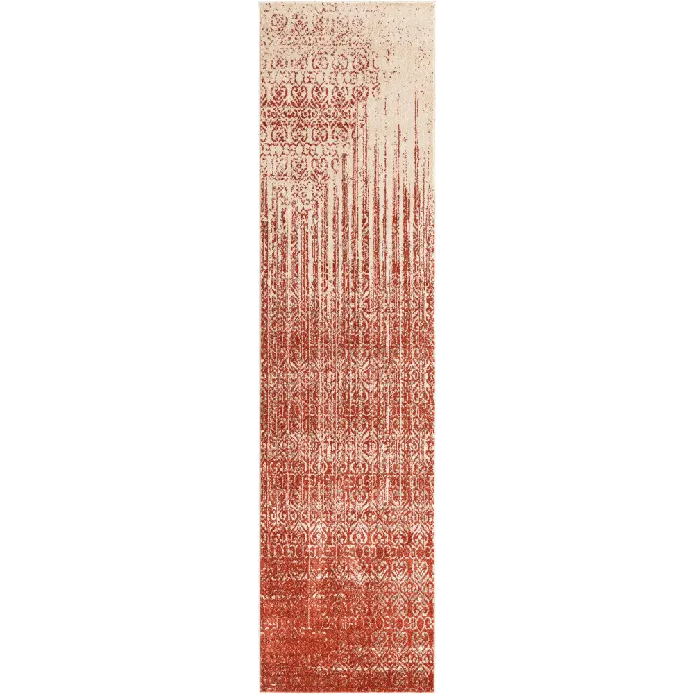 Modern designed ombre rug - Red / Rectangle / 10 FT RUNNER -