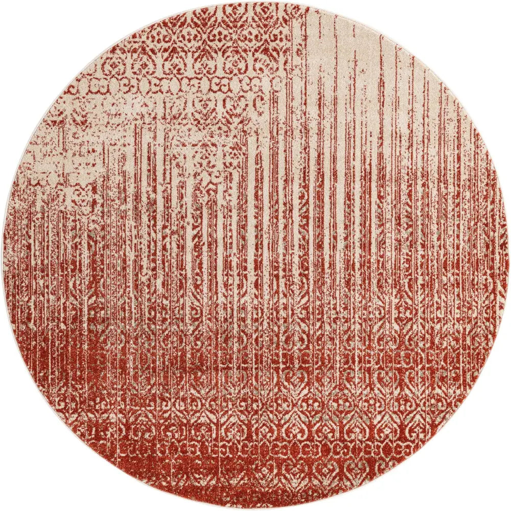 Modern designed ombre rug - Red / Rectangle / 6 FT ROUND -