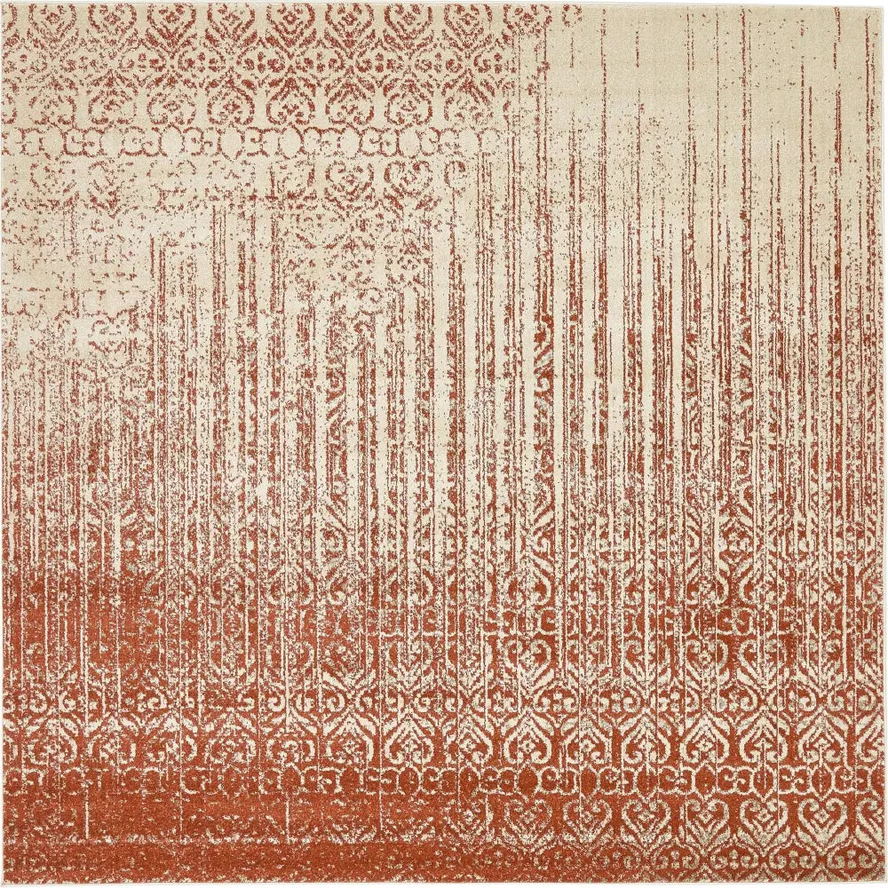 Modern designed ombre rug - Red / Rectangle / 8 FT SQUARE -
