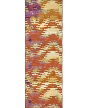 Modern outdoor modern aztec rug - Red / 2’ x 6’ 1 / Runner -