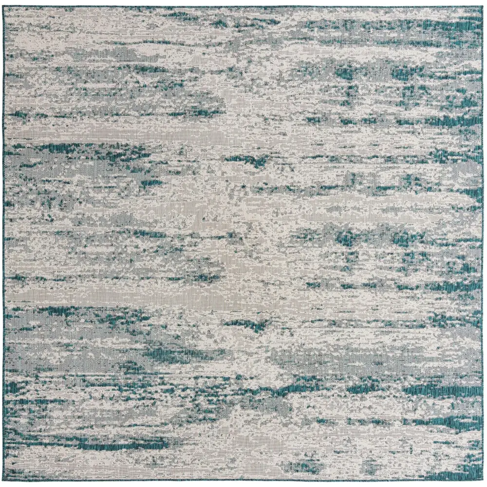 Modern outdoor modern cartago rug - Teal / 10’ x 10’ /