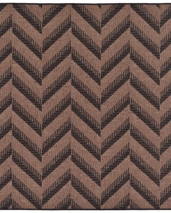 Modern outdoor modern chevron rug - Brown / 5’ 4 x 6’ 1 /