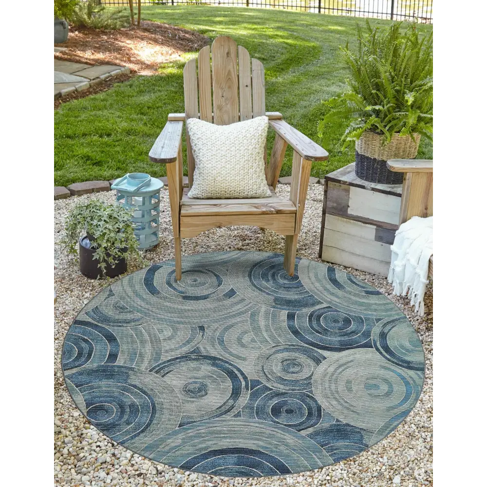 Modern outdoor modern rippling rug - Rugs