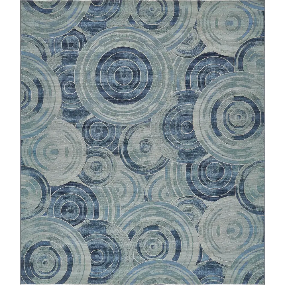 Modern outdoor modern rippling rug - Light Blue / 10’ x 12’