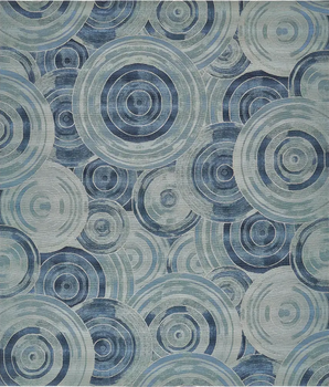 Modern outdoor modern rippling rug - Light Blue / 10’ x 12’