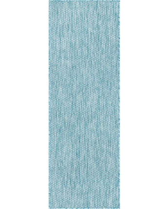 Modern outdoor solid rug - Aquamarine / 2’ x 6’ 1 / Runner -