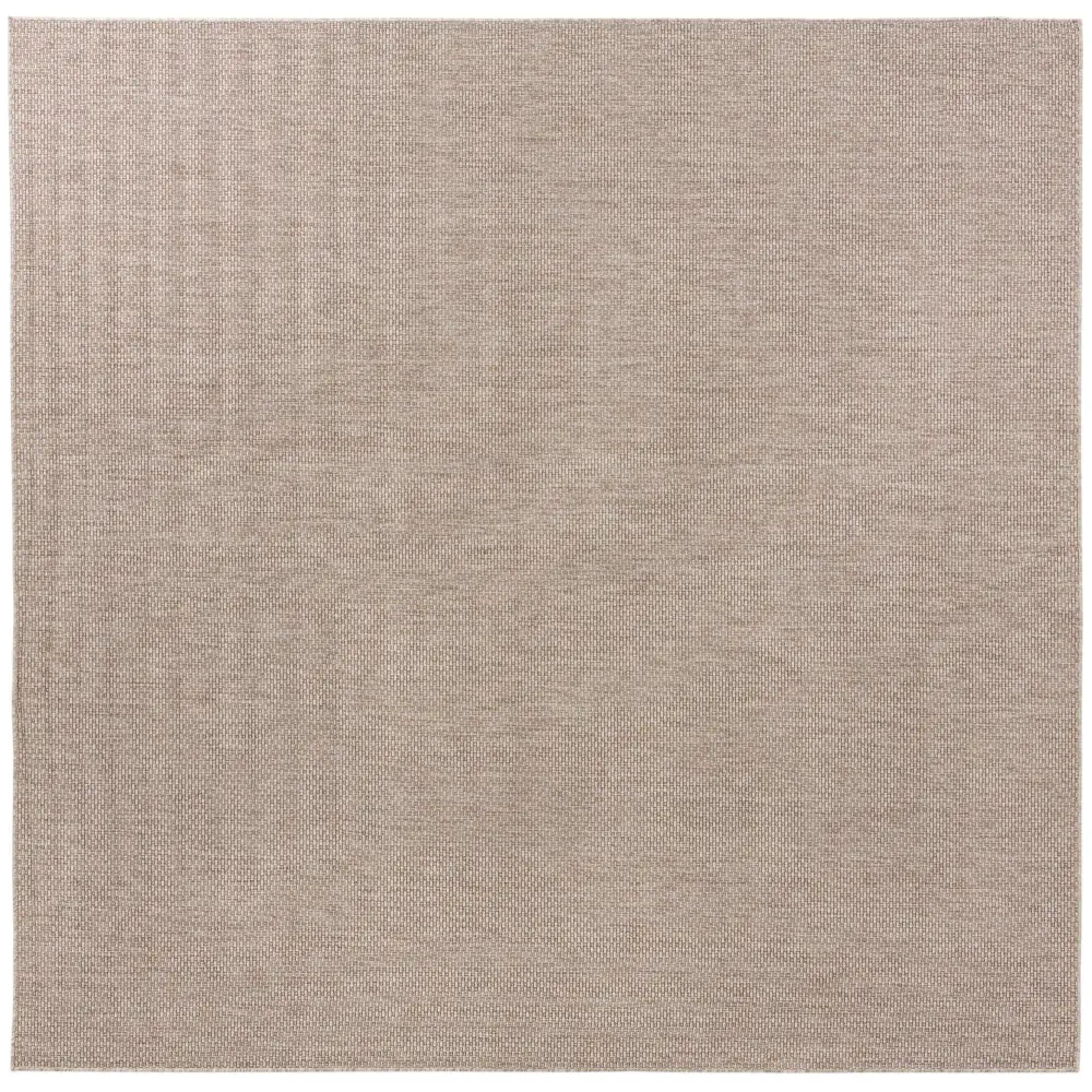 Modern outdoor solid rug - Beige / 10’ 8 x 10’ 8 / Square -