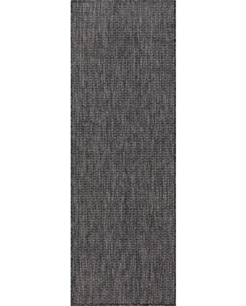 Modern outdoor solid rug - Black / 2’ x 6’ 1 / Runner - Rugs