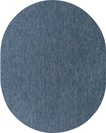 Modern outdoor solid rug - Blue / 8’ x 10’ / Oval - Rugs