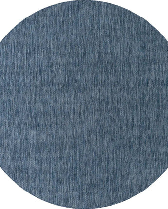 Modern outdoor solid rug - Blue / 8’ x 8’ / Round - Rugs