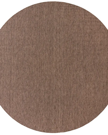 Modern outdoor solid rug - Light Brown / 13’ x 13’ / Round -