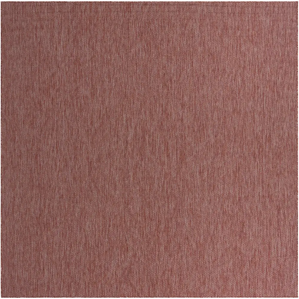 Modern outdoor solid rug - Rust Red / 10’ 8 x 10’ 8 / Square