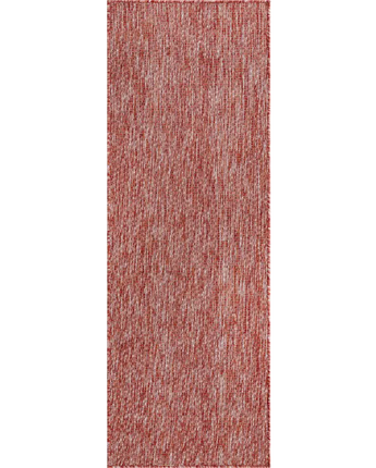 Modern outdoor solid rug - Rust Red / 2’ x 6’ 1 / Runner -