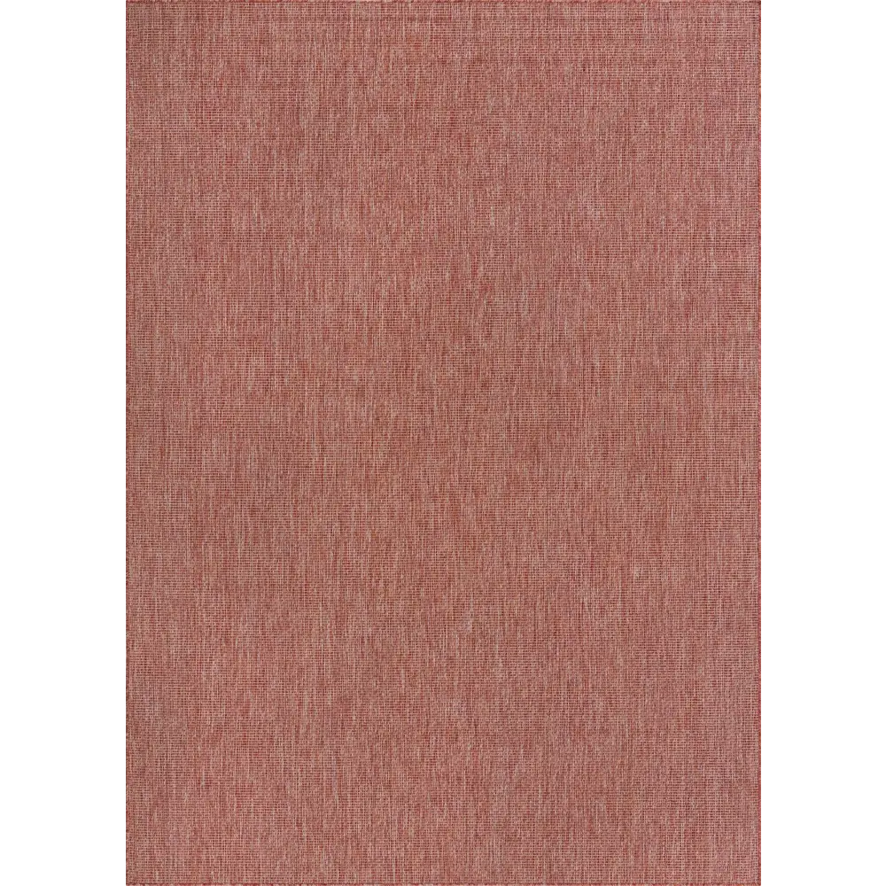 Modern outdoor solid rug - Rust Red / 8’ x 11’ 4 / Rectangle
