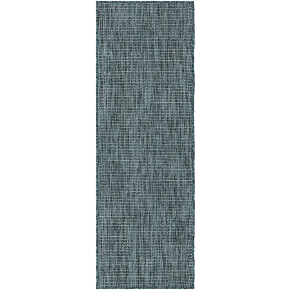 Modern outdoor solid rug - Teal / 2’ x 6’ 1 / Runner - Rugs