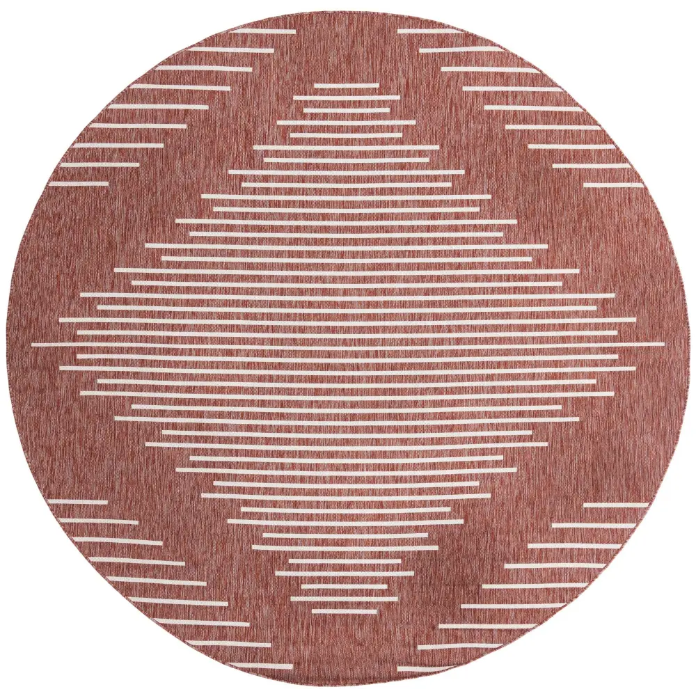 Modern outdoor modern tambor rug - Rust Red / 10’ 8 x 10’ 8