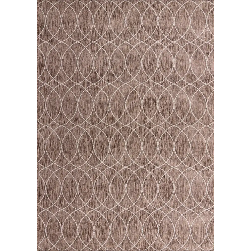 Modern outdoor trellis gitter rug - Brown / 10’ x 14’ 1 /