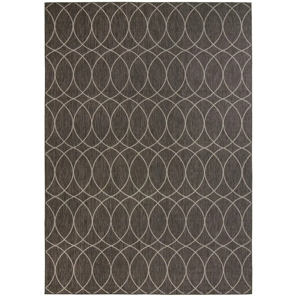 Modern outdoor trellis gitter rug - Charcoal / 10’ x 14’ 1 /