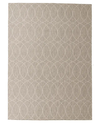 Modern outdoor trellis gitter rug - Light Gray / 10’ x 14’ 1