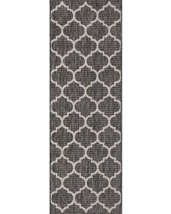 Modern outdoor trellis rug - Black / 2’ x 3’ 1 / Runner -