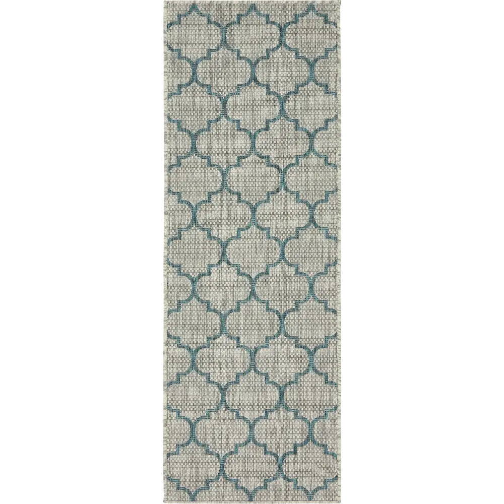 Modern outdoor trellis rug - Gray / 2’ x 6’ 1 / Runner -