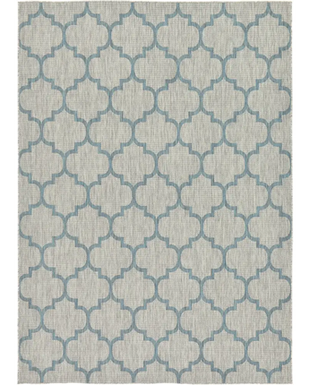 Modern outdoor trellis rug - Gray / 8’ x 11’ 4 / Rectangle -