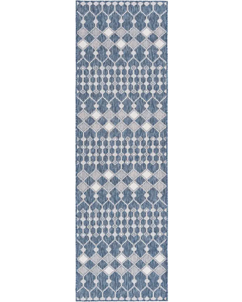 Modern outdoor trellis traliccio rug - Blue / 2’ 11 x 10’ /