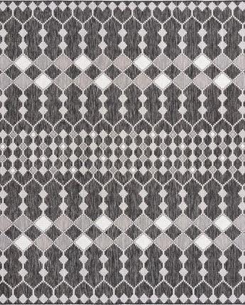 Modern outdoor trellis traliccio rug - Charcoal / 10’ x 10’