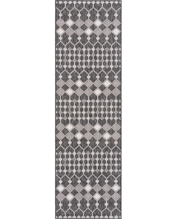 Modern outdoor trellis traliccio rug - Charcoal / 2’ 11 x