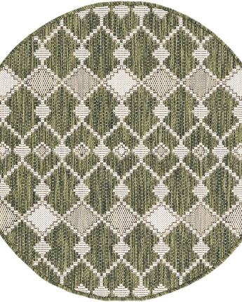 Modern outdoor trellis traliccio rug - Green / 3’ x 3’ 1 /