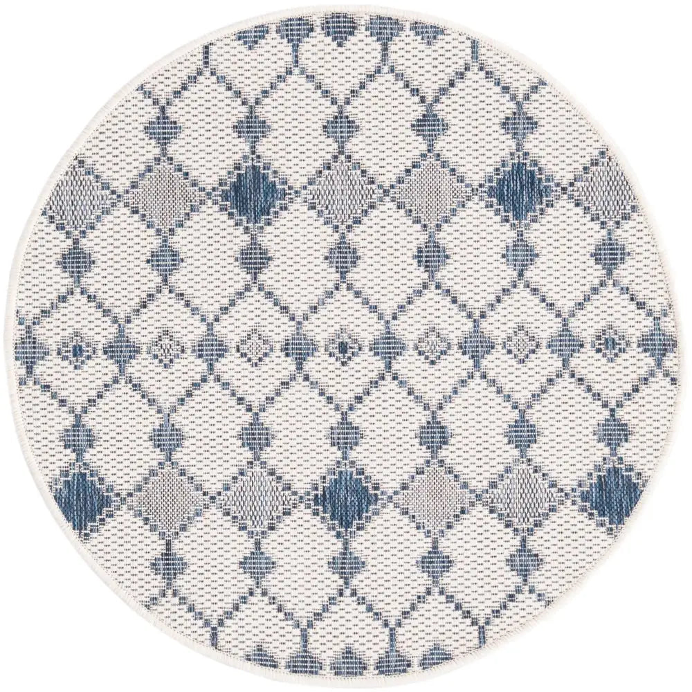 Modern outdoor trellis traliccio rug - Ivory / 3’ x 3’ 1 /