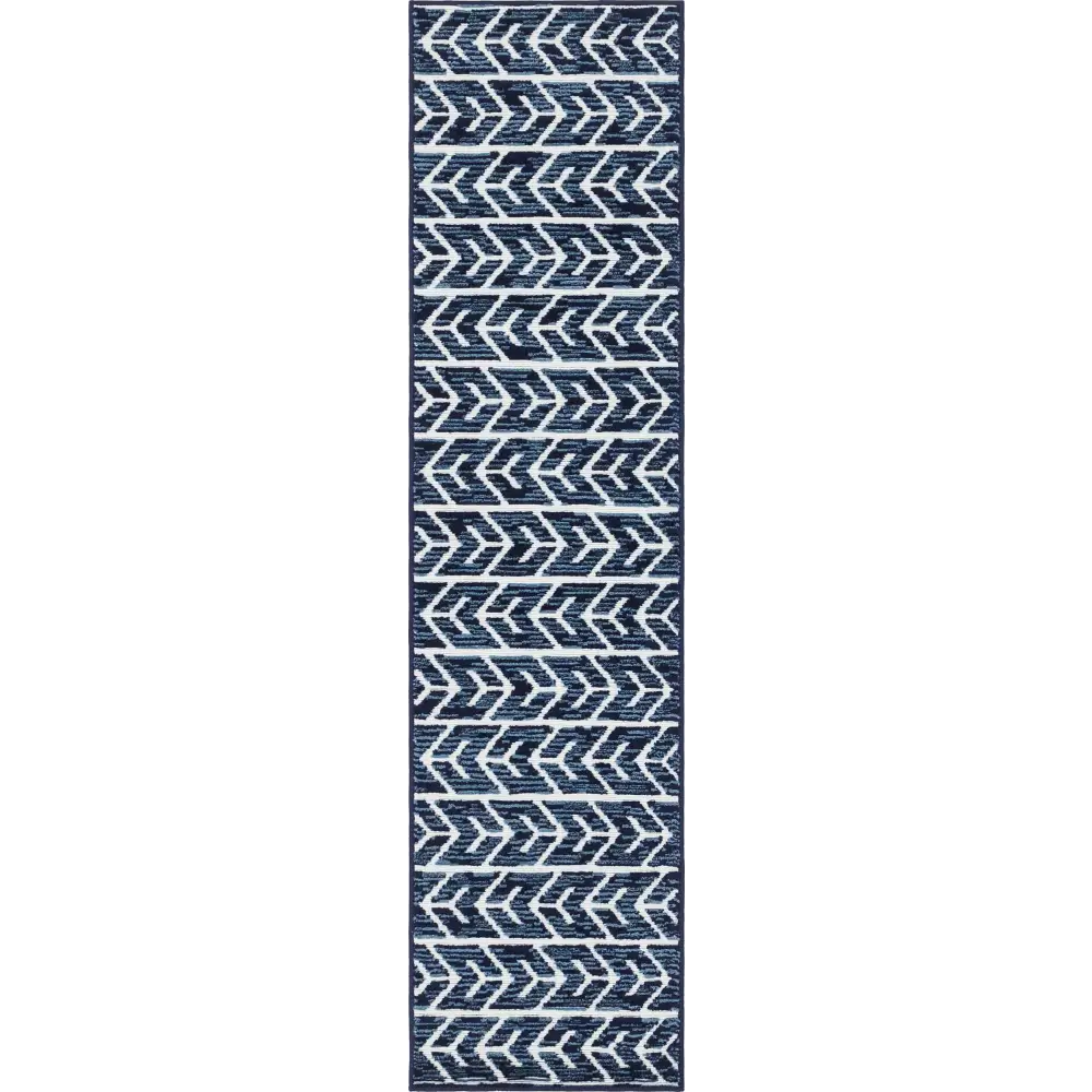 Modern sabrina soto outdoor aston rug - Navy Blue / 2’ x 8’