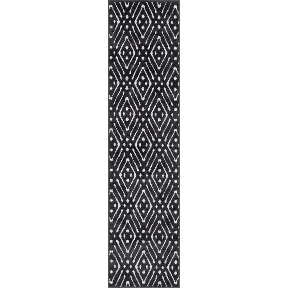 Modern sabrina soto outdoor ella rug - Black / 2’ x 8’ /