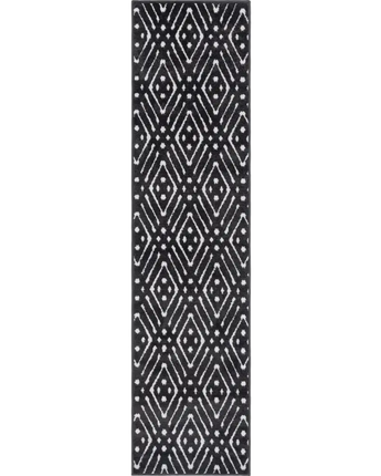 Modern sabrina soto outdoor ella rug - Black / 2’ x 8’ /