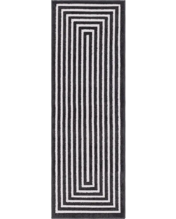 Modern sabrina soto outdoor prescott rug - Black / 2’ x 6’ 1