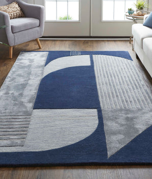 Nash tufted graphic wool area rug - Area Rugs