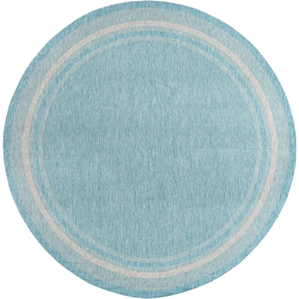 Outdoor outdoor border soft border rug - Aquamarine / 10’ 8