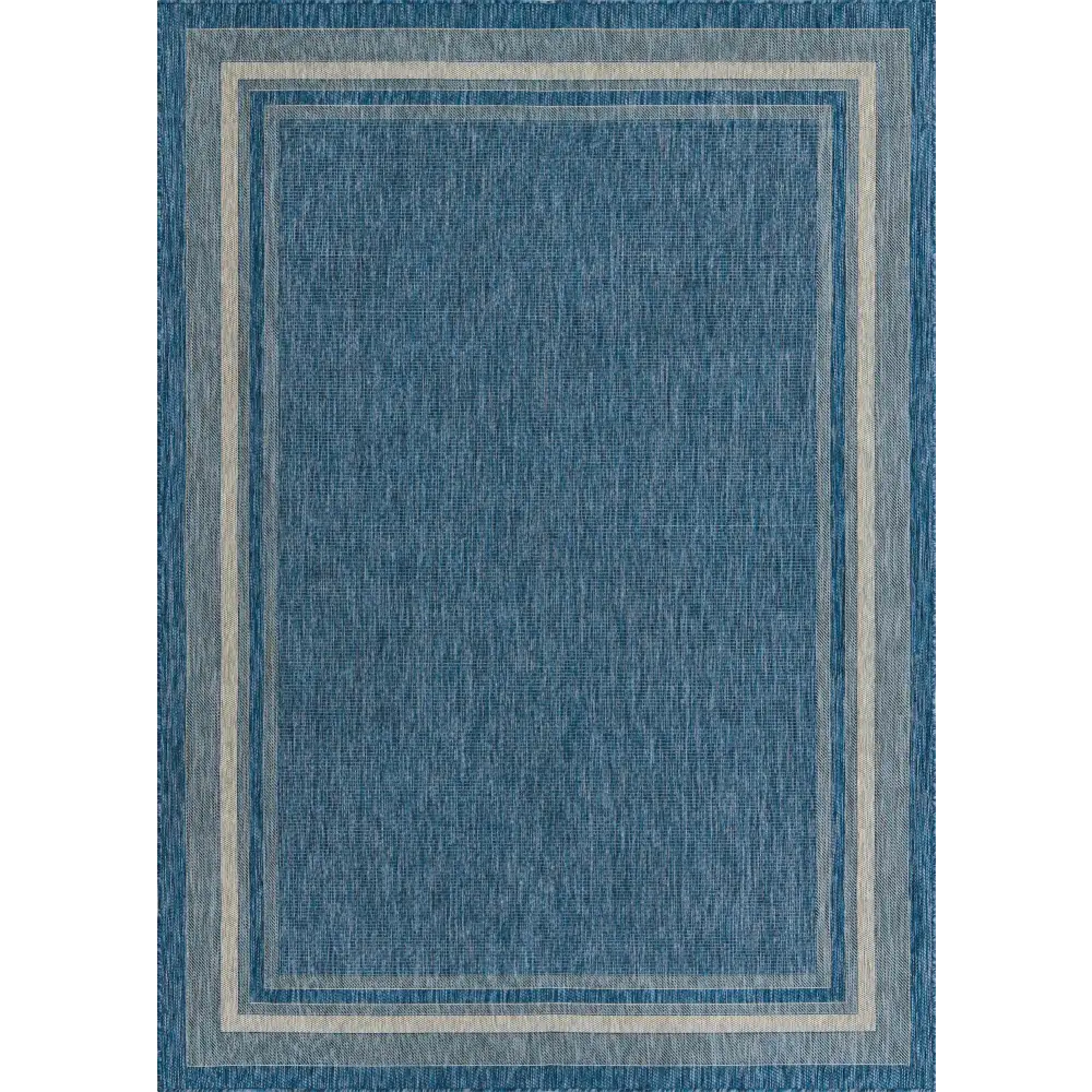Outdoor outdoor border soft border rug - Blue / 8’ x 11’ 4 /