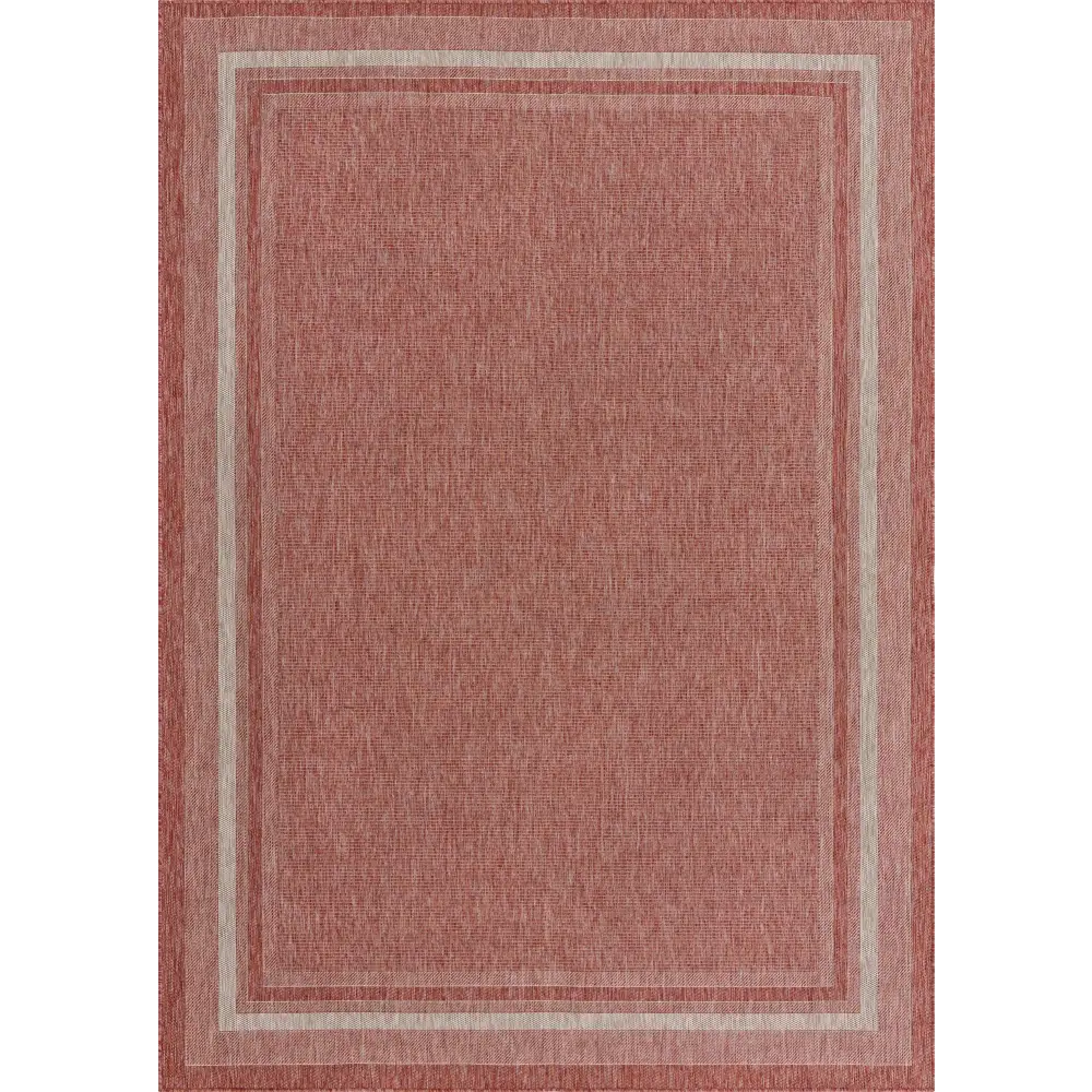 Outdoor outdoor border soft border rug - Rust Red / 7’ 10 x