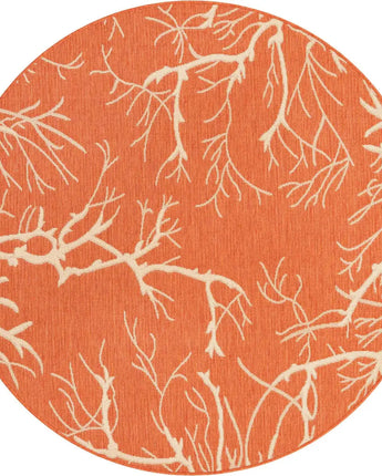 Outdoor outdoor botanical branch rug - Terracotta / 6’ 1 x