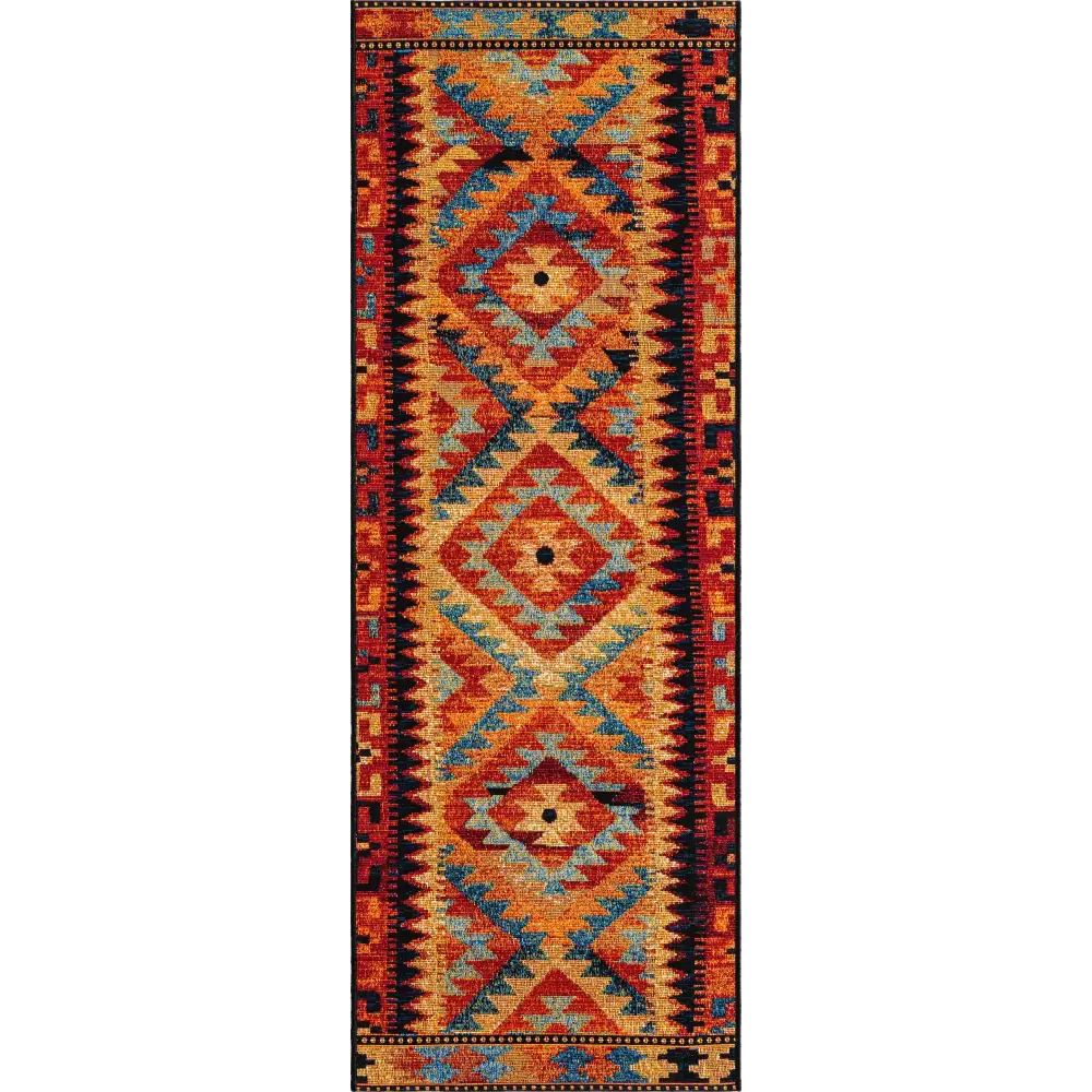 Outdoor outdoor tribal tortuguero rug - Multi / 2’ x 6’ 1 /