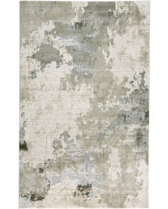 Prasad Contemporary Watercolor Rug - White / Gray / 