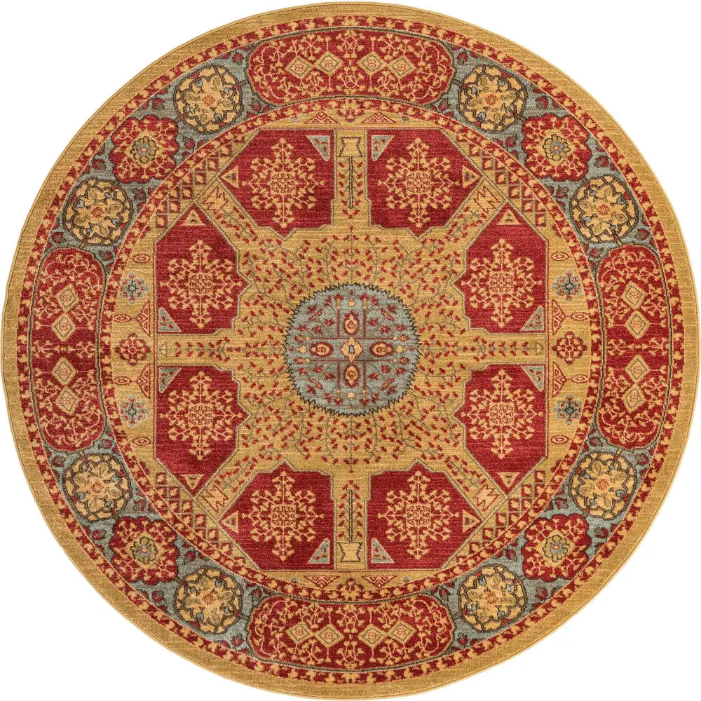 Red Palace Rectangle Rug - Linen Mart Cozy Comforters, Quilts, Sheets,Pillows and Area Rugs
