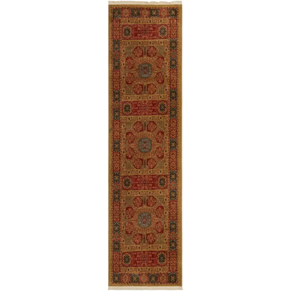 Red palace rectangle rug - Red / Runner / 3x10 Runner - Area
