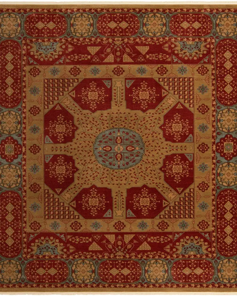 Red palace rectangle rug - Red / Square / 10x11 Square -