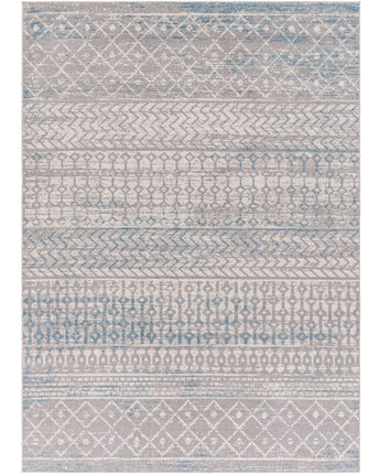 Reem Washable Area Rug - Gray / Light Blue / Rectangle / 5x7