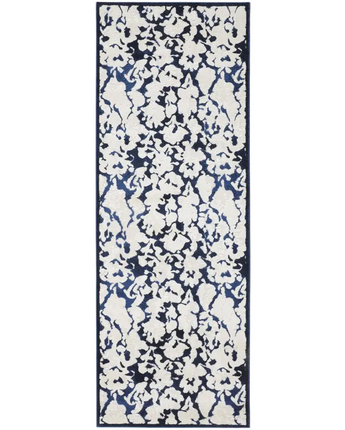 Remmy Abstract Floral Rug - White / Blue / Runner / 2’-10 x 