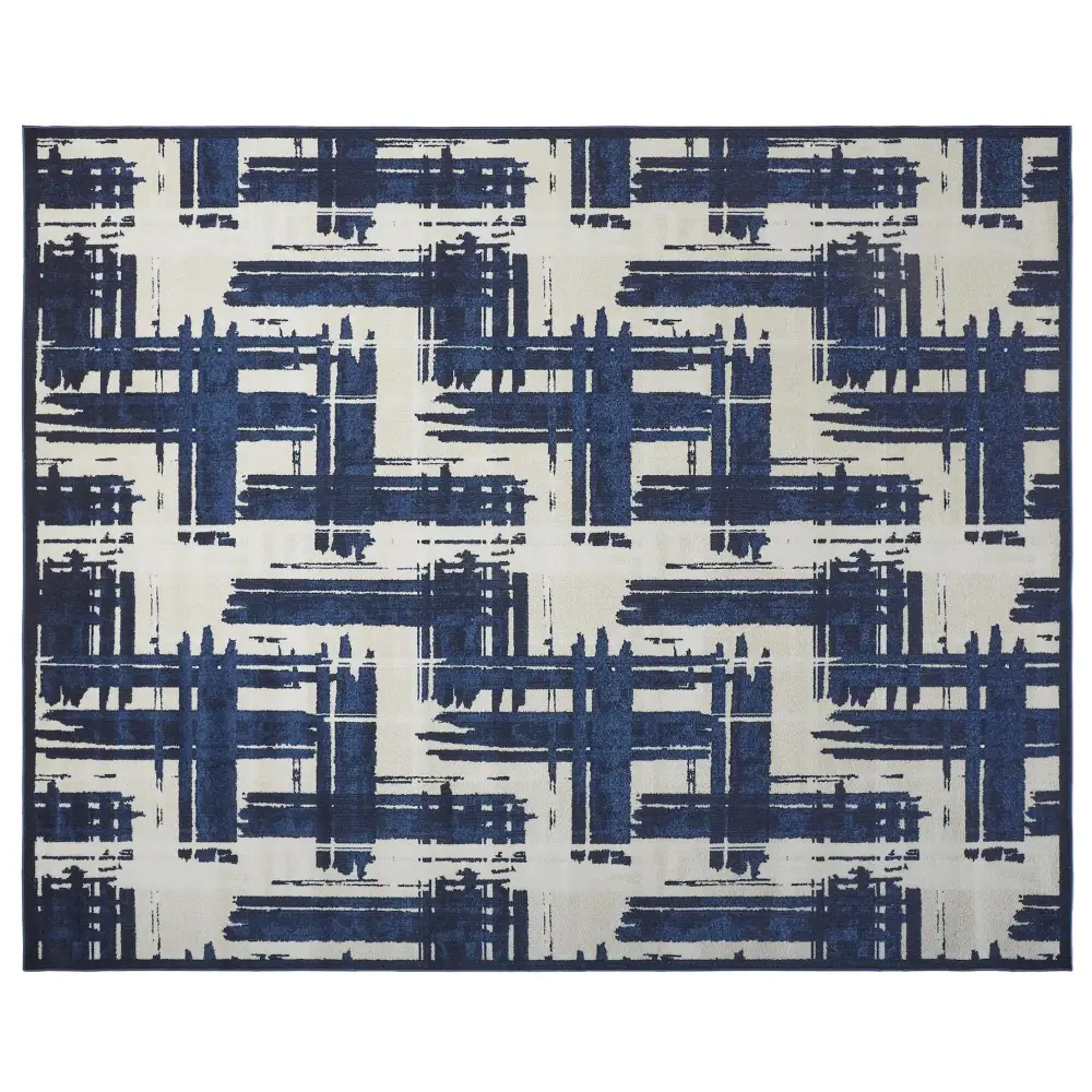 Remmy Coastal Inspired Rug - White / Blue / Rectangle / 1’-8