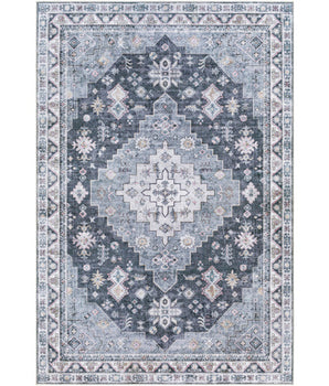 Rhodes Washable Area Rug - Gray / Rectangle / 2x3 - Area 